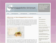 Tablet Screenshot of geburtstagsgedichte-universum.de